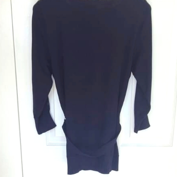 NWOT ☆ Dahia Navy Blue Tie Waist Sweater Size L - Picture 3 of 8
